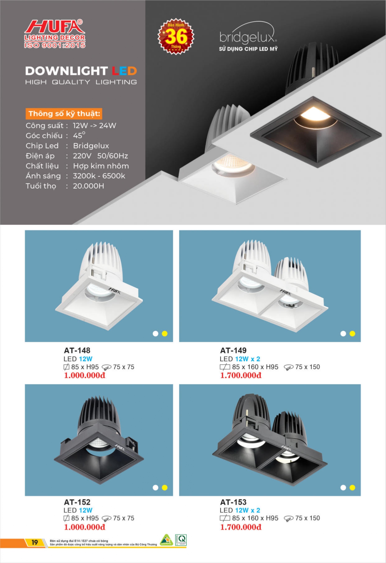 Bảng giá đèn LED HUFA 2026